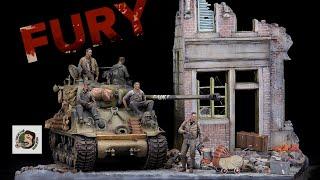 БРЕД ПИТТ и диорама FURY из фильма ЯРОСТЬ 1/35.