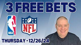 Thursday 3 Free Betting Picks & Predictions - 12/26/24 l Craig's Picks & Parlays l #freebets