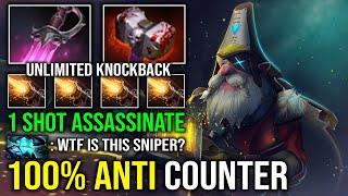 WTF 1 Shot Basher Khanda Solo Mid Sniper Against Hard Counter with Annoying Knockback Dota 2