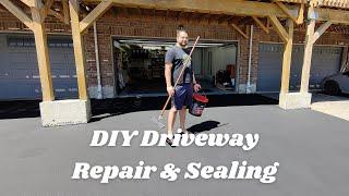 DIY Driveway Repairing and Sealing | Take Two Vlogs