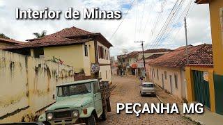 PEÇANHA MG , PASSEIO PELA À CIDADE PEÇANHA MG INTERIOR DE MINAS GERAIS , MUITOS CASARÕES ANTIGOS