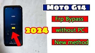 moto g14 frp bypass android 13 without pc | moto g14 frp bypass new method 2024