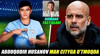 ABDUQODIR HUSANOV MAN CITYGA O'TMOQDA DUARDIOLAGA MAQUL FUTBOL MARKAZI FUTBOL YANGILIKLARI 2024