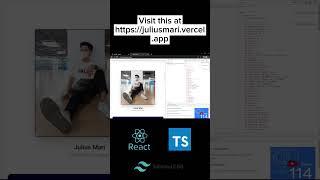 Portfolio Website #itprogrammer #typescript #tailwindcss #reactjs #programming #personalwebsite