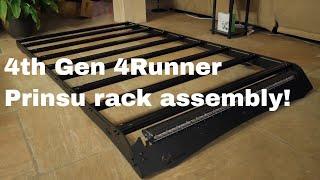 4th gen Toyota 4Runner Prinsu roof rack assembly with light bar!