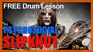  Psychosocial (Slipknot)  FREE Video Drum Lesson | How To Play SONG (Joey Jordison)