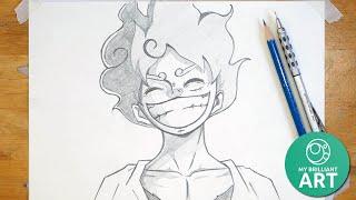 How To Draw Luffy Gear 5 | One Piece Sketch Tutorial