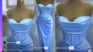 HOW TO SEW VICTORIAN CORSET GOWN WITH OVERLAPPED OR WRAPPED DRAPE SKIRT || DRAPING CORSET || FULL