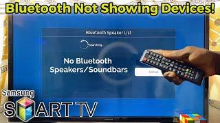 Fix Samsung Smart TV Not Showing/Finding Bluetooth Speaker & Soundbar