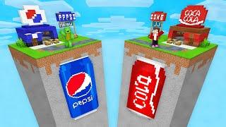 Mikey PEPSI Chunk vs JJ COCA COLA Chunk Survival Battle in Minecraft (Maizen)