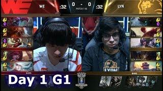 Team WE vs Lyon Gaming | Day 1 of S7 LoL Worlds 2017 Play-in Stage | WE vs LYN G1
