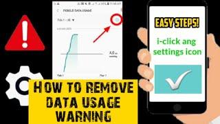 Paano tanggalin ang data usage warning | data usage problem solved 2022