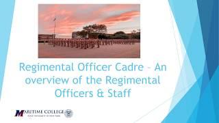The Regiment of Cadets - Overview of Officers and Staff