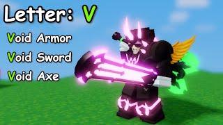 Random Letter Challenge.. v2 (Roblox Bedwars)