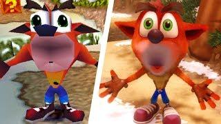 Crash Bandicoot - All Death Animations Comparison (N. Sane Trilogy vs Original)