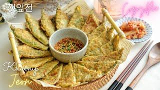 Pan-fried Perilla Leaves with Minced Pork Filling | Kkaenip jeon | 깻잎전