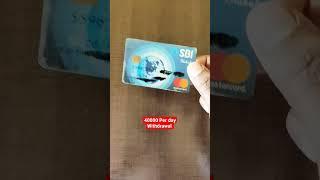 SBI debit Card Limits Per day Withdrawal By Sid Hi Tech #shorts #sbi #sbiyonoapp #sbidebitcard