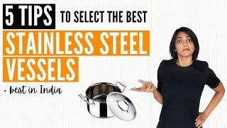 HOW TO choose the BEST Stainless steel vessels | Meyer, Bergner, Borosil, Stainless Steel Utensils