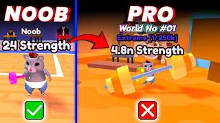 Starting Over as NOOB To PRO with NEW STRONGEST PET in Arm Wrestling Simulator! (Roblox)