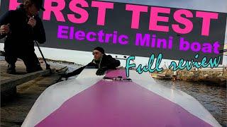 Electric Mini boat, FIRST TEST & full review