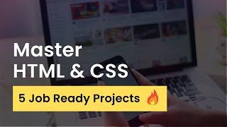 HTML And CSS Projects for Beginners 2024 | HTML & CSS Tutorial With 5 Projects Source Code