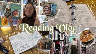 READING VLOG | bookshelf organizing, a book haul, and cozy reading ️