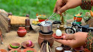 Mini Pressure Cooker Egg Biryani | Easy Egg Biryani Recipe | Miniature Cooking |The Tiny Foods-Hindi