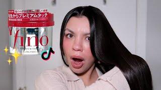 I TRIED THE VIRAL JAPANESE HAIR MASK | Shiseido Fino Premium Touch Hair Mask