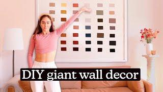 DIYing GIANT WALL ART // fun and easy DIY project for decorating on a budget