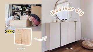 IKEA IVAR DIY | 宜家柜子改造｜花$160打造的整组墙边柜我很满意！