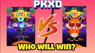 DINOSAUR ARMOR VS RED PANDA ARMOR (PK XD CHALLENGE)