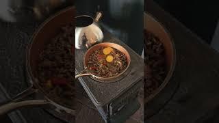 Mexican desayuno scramble on the wood stove... #cooking #healthy #lifestyle