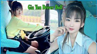 Beautiful driver doll Gia Yen and her journey of transporting construction sand