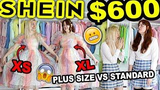 $600 SHEIN PLUS SIZE HAUL 2021 |  SHEIN CURVE vs SHEIN STRAIGHT SIZE COMPARISON | Shein Try On Haul