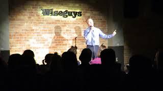 In Real Life a Heckler Yells Out at Wes Austin Performing Stand-up Comedy at Wiseguys Comedy Club