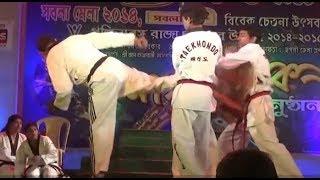 Taekwondo Back Thrust Demonstration | Mr. Sumit Ghosh