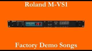 Roland M-VS1 - Démos internes - Factory Demo Songs