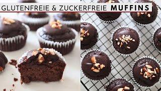 Glutenfreie Schoko Muffins | ohne Zucker, ohne Mehl backen