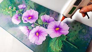 NEXT LEVEL Pouring with Glue Gun + How to DESTROY an Artwork You Love... | AB Creative Tutorial