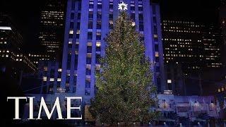 Time-Lapse: The Rockefeller Christmas Tree Rises And Lights | TIME