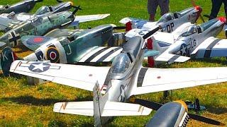 10 Warbirds Formation Airshow LEGENDARY FIGHTERS Gelnhausen Flugplatzkerb 2023 Saturday