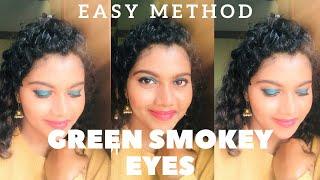 Green Smoky Eye Makeup Tutorial | Easy 5 Minute Smokey Eye Trick | Simple Smokey Eye for Beginners