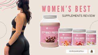 WOMEN'S BEST Review: PROTEIN POWDER, PRE- WORKOUT, BCAA| Taste Test | Inga Ropaj