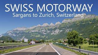 Swiss Motorway Senic Drive 4K | Sargans to Zurich Thru Autobahn A3