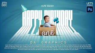 How To Create a Typographical Birthday Poster/Banner/Invitation/Card Design in Photoshop