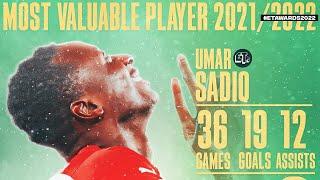 Sadiq Umar accepts his award for the EaglesTracker Most Valuable Nigerian Player of the Season