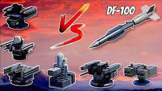 DF-100 Vs 6 Important Airdefence | Which Best One Against df-100 #modernwarships