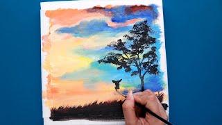 Acrylic Painting Day #20 || Painting For Beginners || Kep Ghak Art