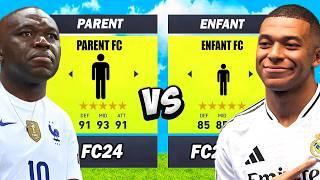 PARENTS VS ENFANTS sur FC24 !  (Le père de MBAPPÉ met une retournée INCROYABLE)