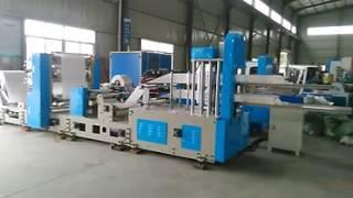 Double decks 2 colors printing napkin tissue paper folding machine